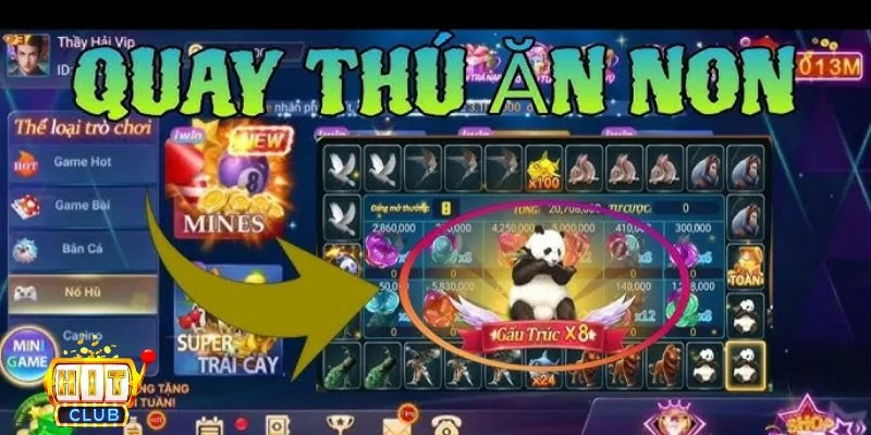 Cách chơi quay thú tại cổng game Hitclub không quá khó.